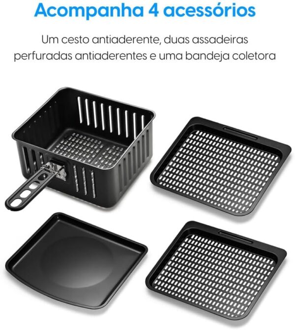 Fritadeira Forno Oven Fry 4 em 1 Elgin 12 Litros 110V - Assa, Frita sem óleo, Desidrata e Reaquece Airfryer - Imagem 8