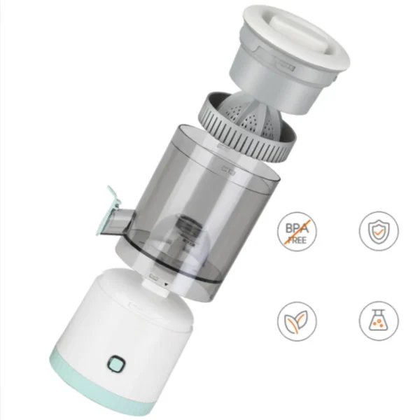 Espremedor Elétrico Laranja Limão Frutas Fazer Sucos Recarregável usb - Imagem 6